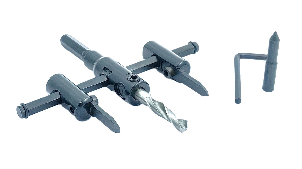 Adjustable Hole Saw Circle Cutter for Wood, 1-3/16" to 12", 1-3/16" to 4-3/4" & 1-3/16" to 7-7/8" Hole Cutter Drill Bit Tool