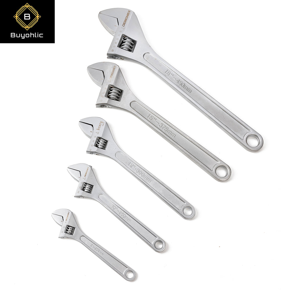 Buyohlic International Adjustable Wrench Set Chrome Vanadium Steel Wrenches Set