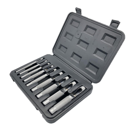 Buyohlic 9 Pcs Leather Hole Punch Round Working Hollow Cutting Mat for Watch Band, Belt, Wristband DIY Leather Crafting