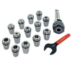 ER20 - 14 Pcs Collet Set Range1/16-1/2"  Milling Collet Adopter With Spanner