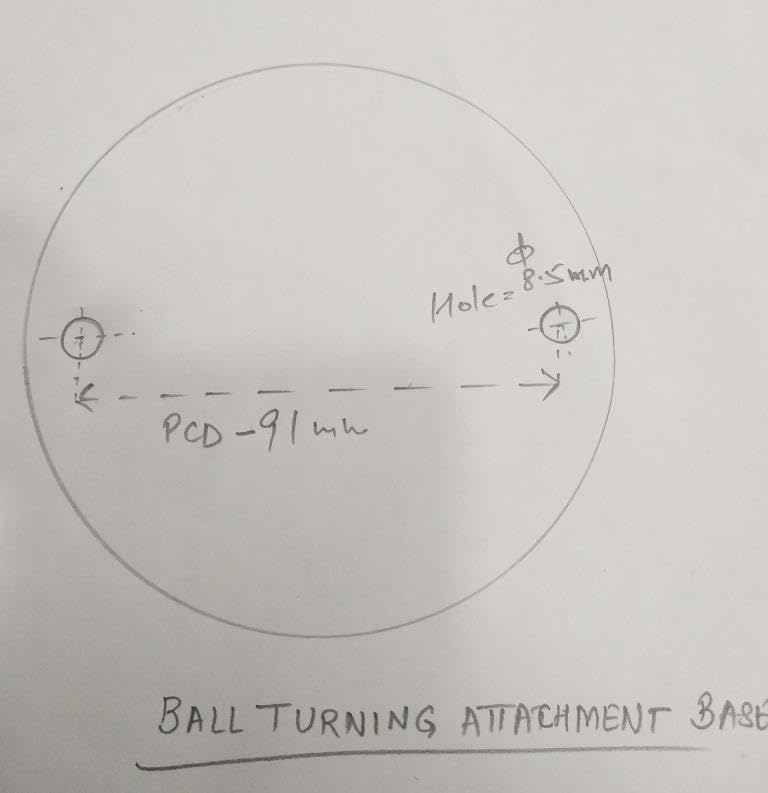 Side view showing ball turning tool with Carbide Cutting Bits