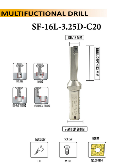 All in One - Multifunction Drill, External Turning & Internal Boring