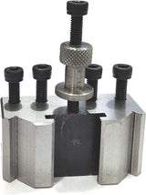 Quick change tool post holder with interchangeable cutting tool blocks