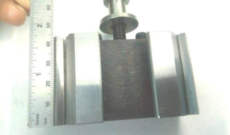 Close-up of clamping screws Quick change tool post for mini lathe