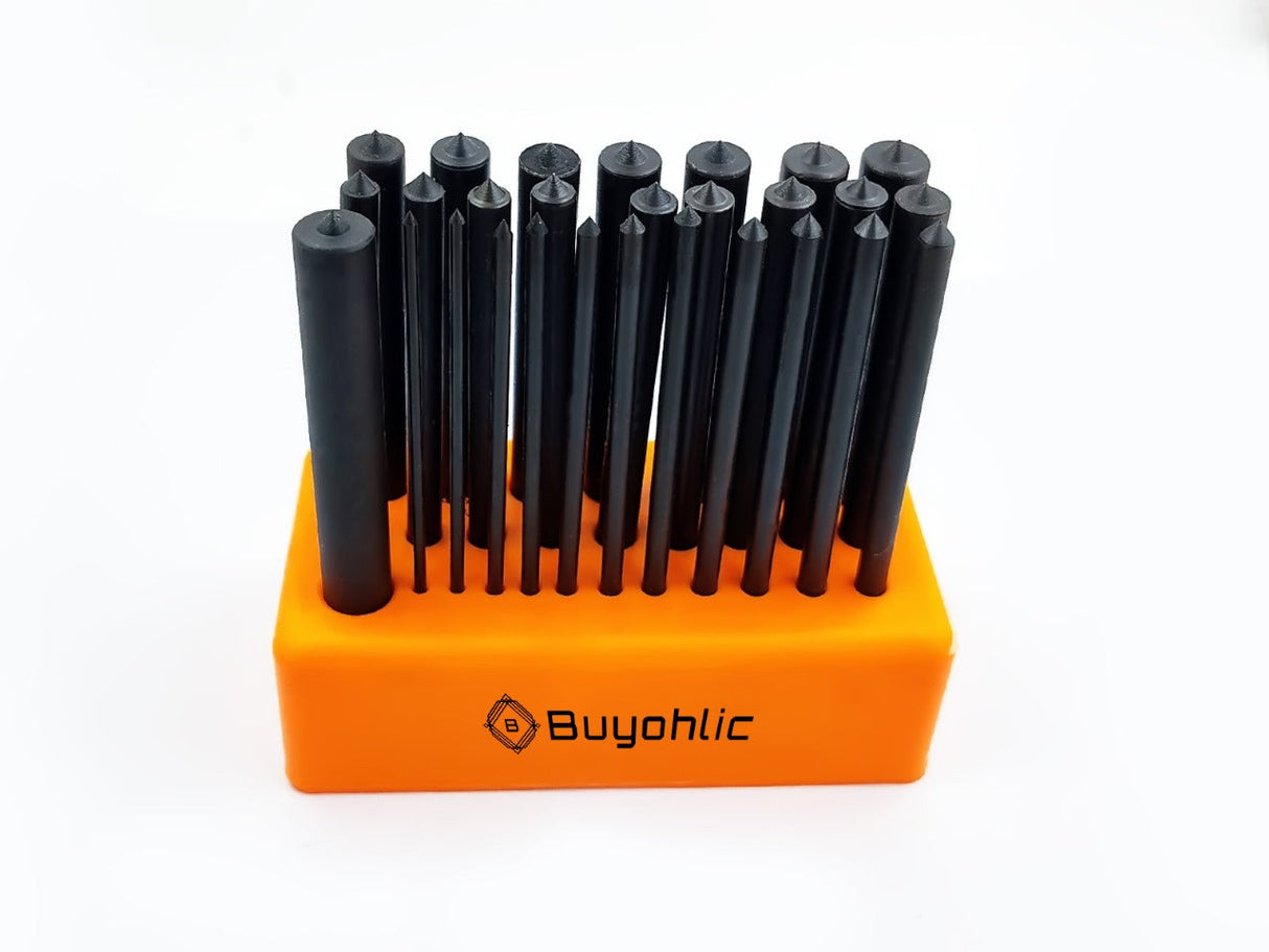 28 Piece Transfer Punch Set, 3/32" - 1/2", Heat Treated Alloy Steel Forging