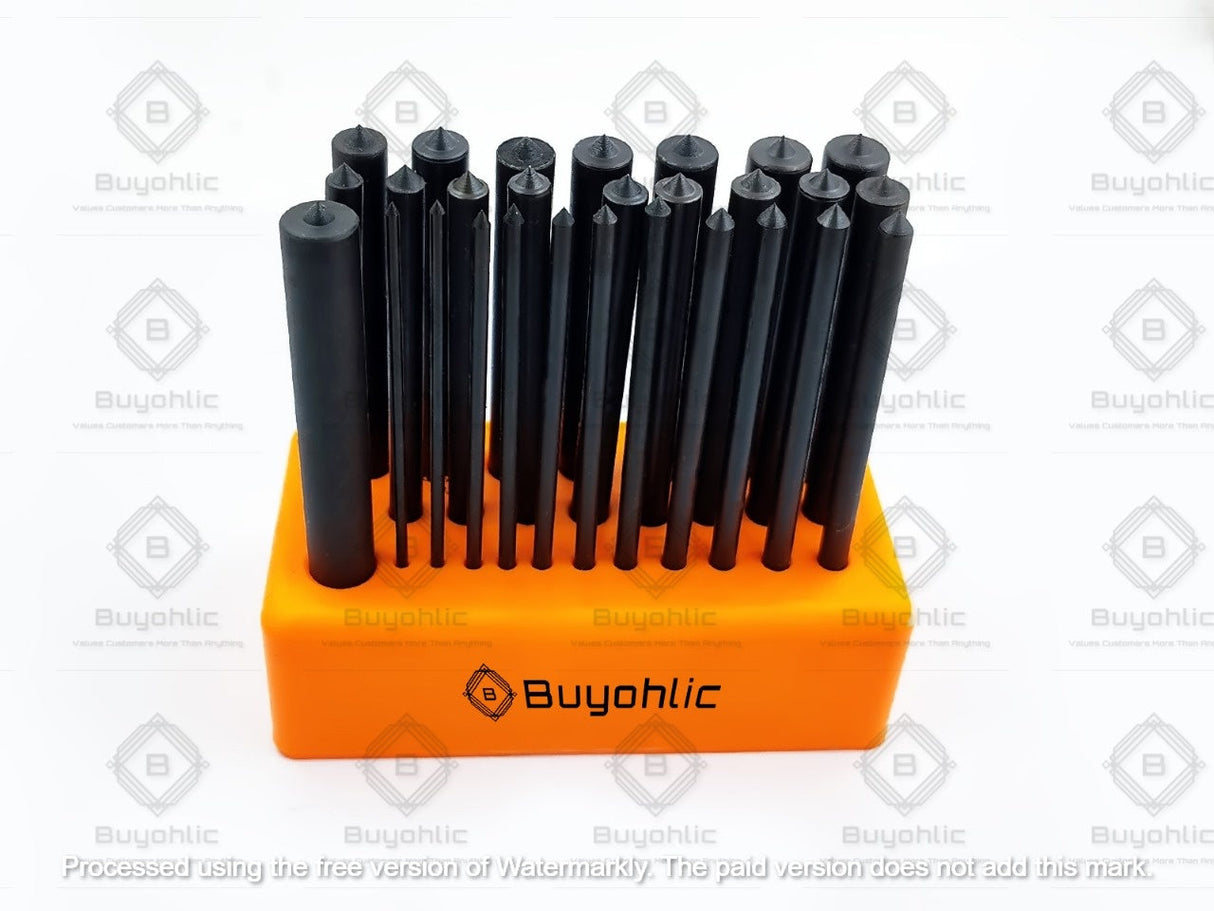 28 Piece Transfer Punch Set, 3/32" - 1/2", Heat Treated Alloy Steel Forging