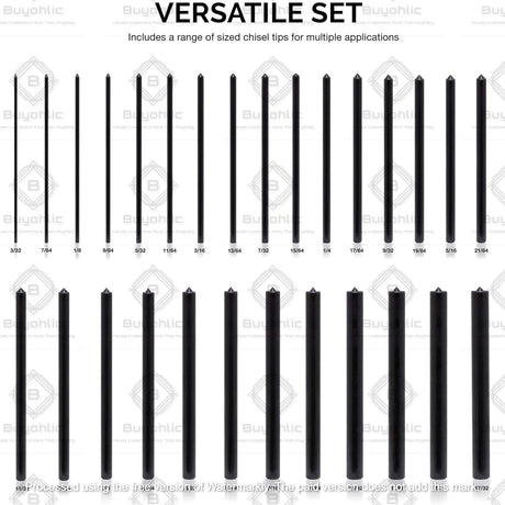 Buyohlic 28 Piece Transfer Punch Set, 3/32" - 1/2", Heat Treated Alloy Steel Forging