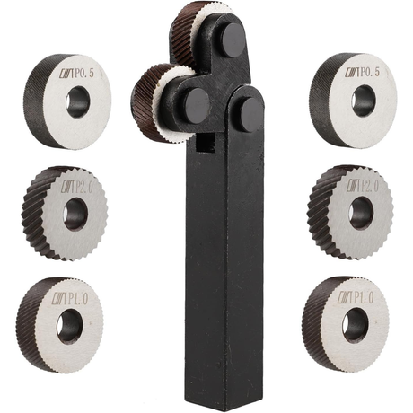 Knurling wheels set for metalworking lathe tool