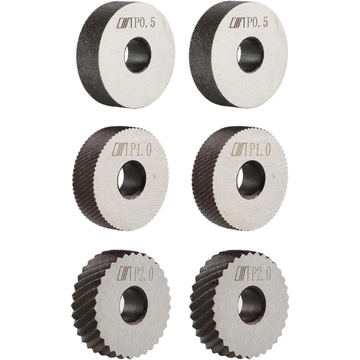 Straight and diamond knurl wheels for lathe use