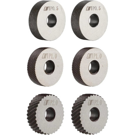Straight and diamond knurl wheels for lathe use