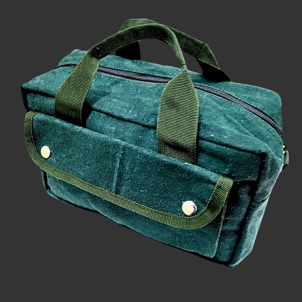 Canvas All Purpose Military Style Duffle Bag, Water-Resistant, Adjustable Strap, Fully Lined, Double Zipper Closure, heavy Duty