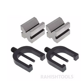 Hardened Tool Steel Vee V Block Pair Set with Clamps (32 x 32 x 40 mm (25 mm Capacity))