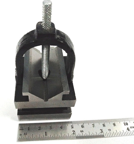 Hardened Tool Steel Vee V Block Pair Set with Clamps (32 x 32 x 40 mm (25 mm Capacity))