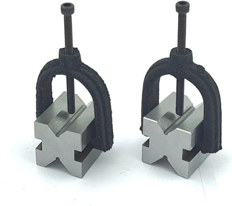 Hardened Tool Steel Vee V Block Pair Set with Clamps (32 x 32 x 40 mm (25 mm Capacity))