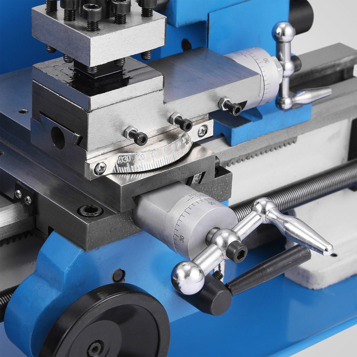 7" X 14" Benchtop Lathe, 550W Variable Speed 50-2250RPM with 3-jaw Chuck Mini Lathe Machine Mini Lathe w/Tool Box Digital Display for Metal