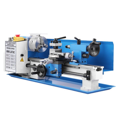 7" X 14" Benchtop Lathe, 550W Variable Speed 50-2250RPM with 3-jaw Chuck Mini Lathe Machine Mini Lathe w/Tool Box Digital Display for Metal