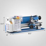 7" X 14" Benchtop Lathe, 550W Variable Speed 50-2250RPM with 3-jaw Chuck Mini Lathe Machine Mini Lathe w/Tool Box Digital Display for Metal