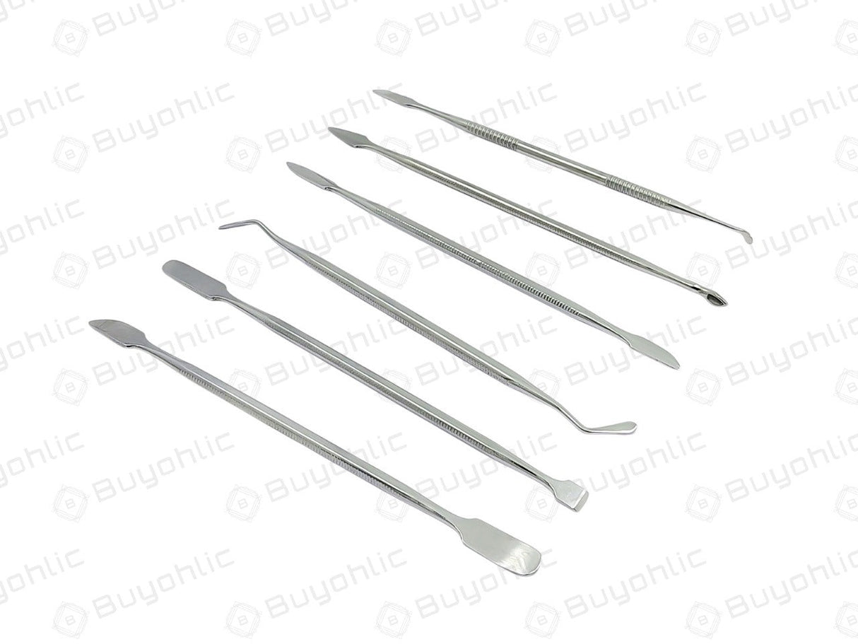 6 Pc. Stainless Steel Wax Carver Set Double Ended Spatulas/Carvers