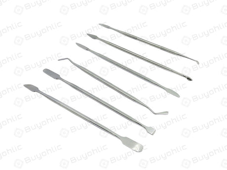 6 Pc. Stainless Steel Wax Carver Set Double Ended Spatulas/Carvers