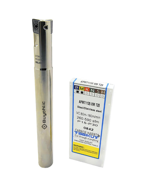 Indexable Insert Endmill 18 MM II 2 POCKET II 10 Pcs APMT1135 Carbide Inserts Free