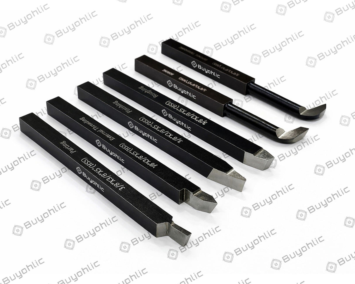 HSS Lathe Form Tool Set – 6 Pcs – 3/8" Square Shank