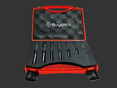 7 Pcs. Adjustable Hand Reamer Set II Covers 1/4" to 15/32" Reamer Sizes Range II Straight Flute