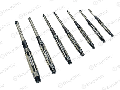 7 Pcs. Adjustable Hand Reamer Set II Covers 1/4" to 15/32" Reamer Sizes Range II Straight Flute