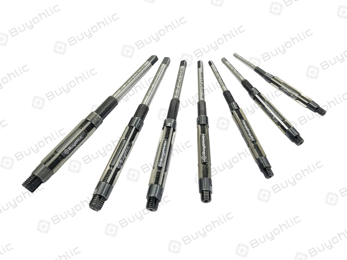 7 Pcs. Adjustable Hand Reamer Set II Covers 1/4" to 15/32" Reamer Sizes Range II Straight Flute