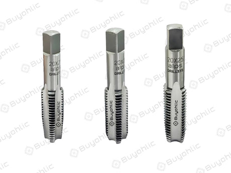 Carbon Steel Hand Tap Set M20 x 2.5 mm Pitch II Metric-Right Hand