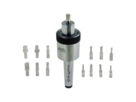 Revolving tailstock center with interchangeable tips set