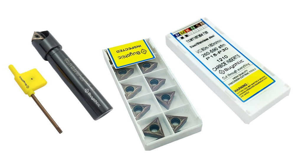 Indexable Carbide Insert 45 Degree Chamfer Tool 120 mm Long & 10 Pcs Extra Spare Inserts