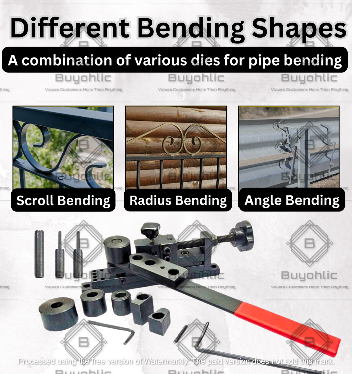 Universal Machine For Manual Bending Of Metal Bar, Tube, Pipe