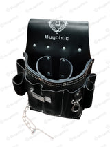 Electrician Tool Pouch Bag , Professional Multi-Pocket Organizer I Top Grain Leather