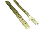 Stainless Steel Measuring Tool, Workshop Machine Tools (Set of 1 x 6" Rulers, 1 x 12" Ruler, 3 x Bore Gauges & 1x 6" Depth Gauge cum Ruler)