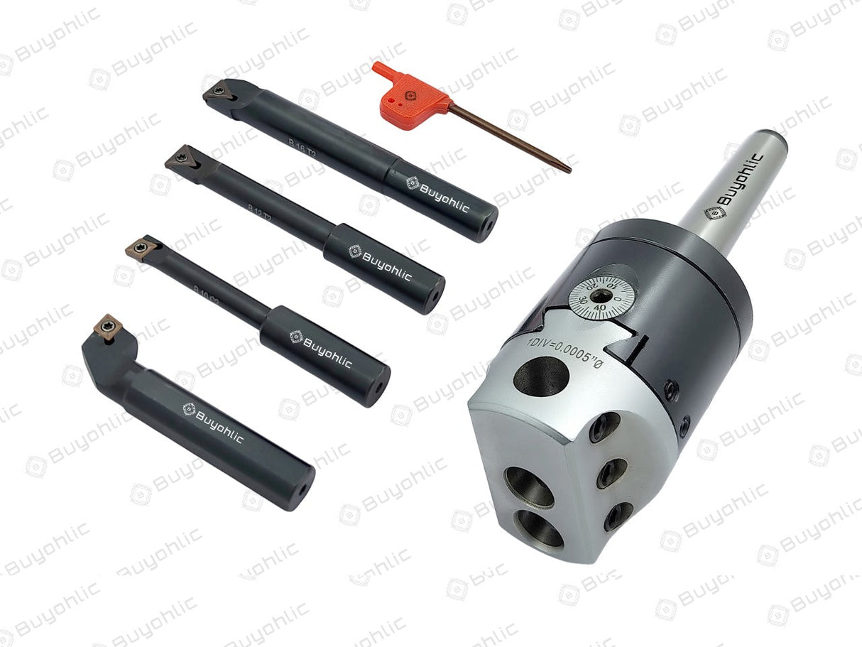 2" Inch Head Diameter Boring Head with Indexable Boring Bars -Imperial Standards