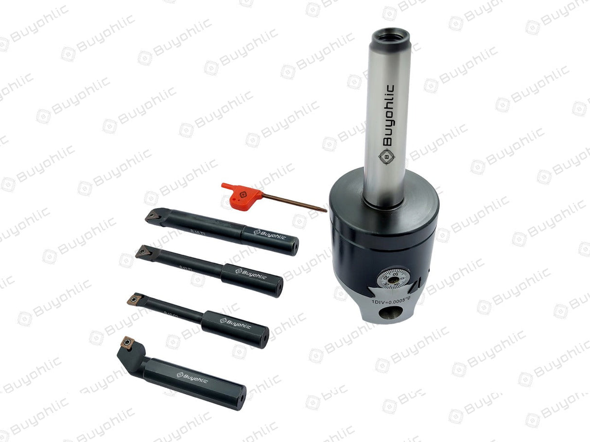 2" Inch Head Diameter Boring Head with Indexable Boring Bars -Imperial Standards With Plastic Box