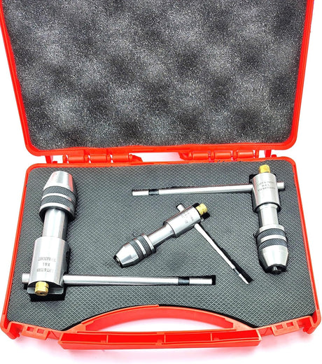 Buyohlic Set of 3 Reversible Ratchet Adjustable Tap Wrench with Plastic Case