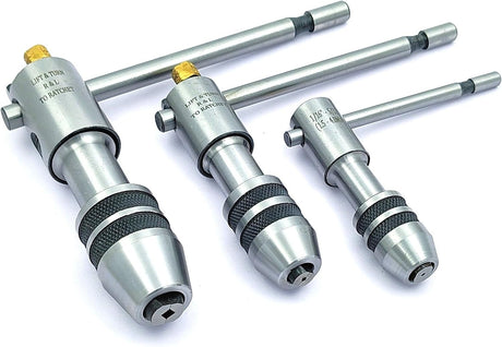 Set of 3 Reversible Ratchet Adjustable Tap Wrench with Plastic Case