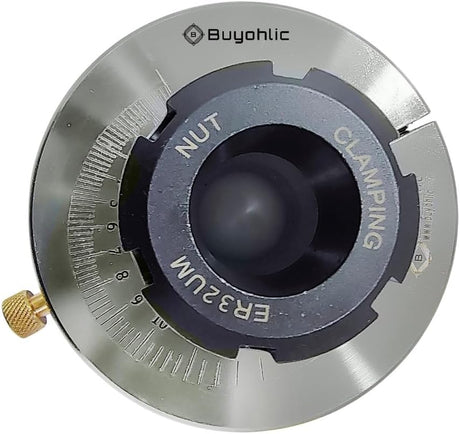 Exclusive ER32 Eccentric Offset Lathe Chuck,For Wood & Metalworkers~Adjustable Settings, Turn on variety of Axis without Removing Work-piece & W/Casting Back Plat