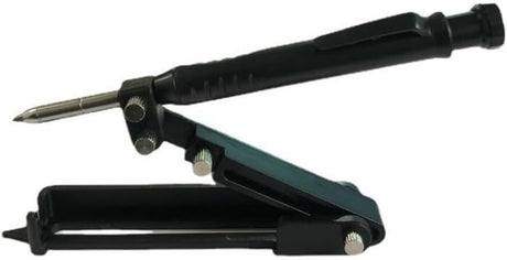 Aluminum Alloy Scribe Tool with Deep Hole Pencil, Construction Pencil Multi-function Scribing Tool- Construction Pencil