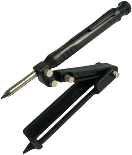 Aluminum Alloy Scribe Tool with Deep Hole Pencil, Construction Pencil Multi-function Scribing Tool- Construction Pencil