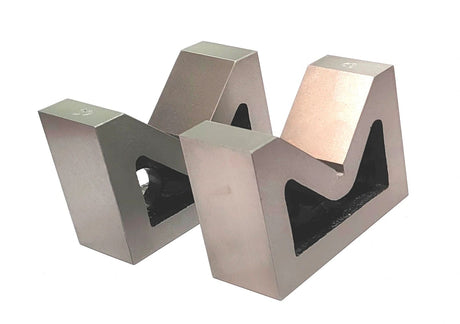 Seasoned caste iron v block pair
