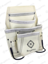Heavy-Duty Leather Nail & Tool Bag – 10 Pocket Top Grain Construction Pouch