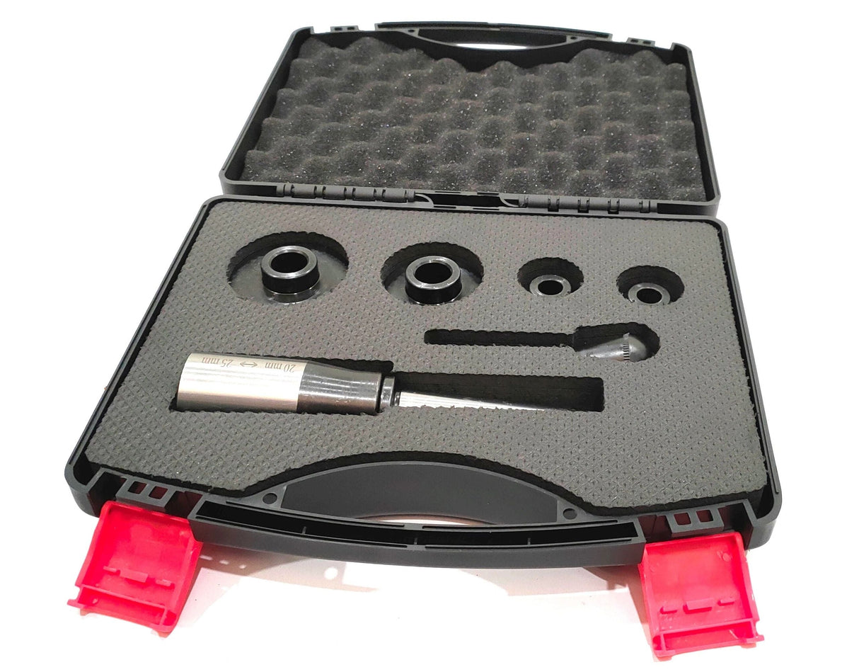 lathe tailstock die holder with metric dies and plastic suitcase