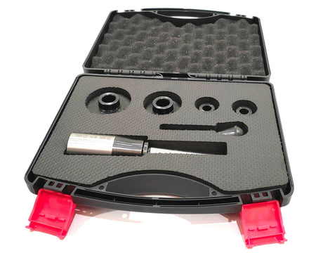 lathe tailstock die holder with metric dies and plastic suitcase