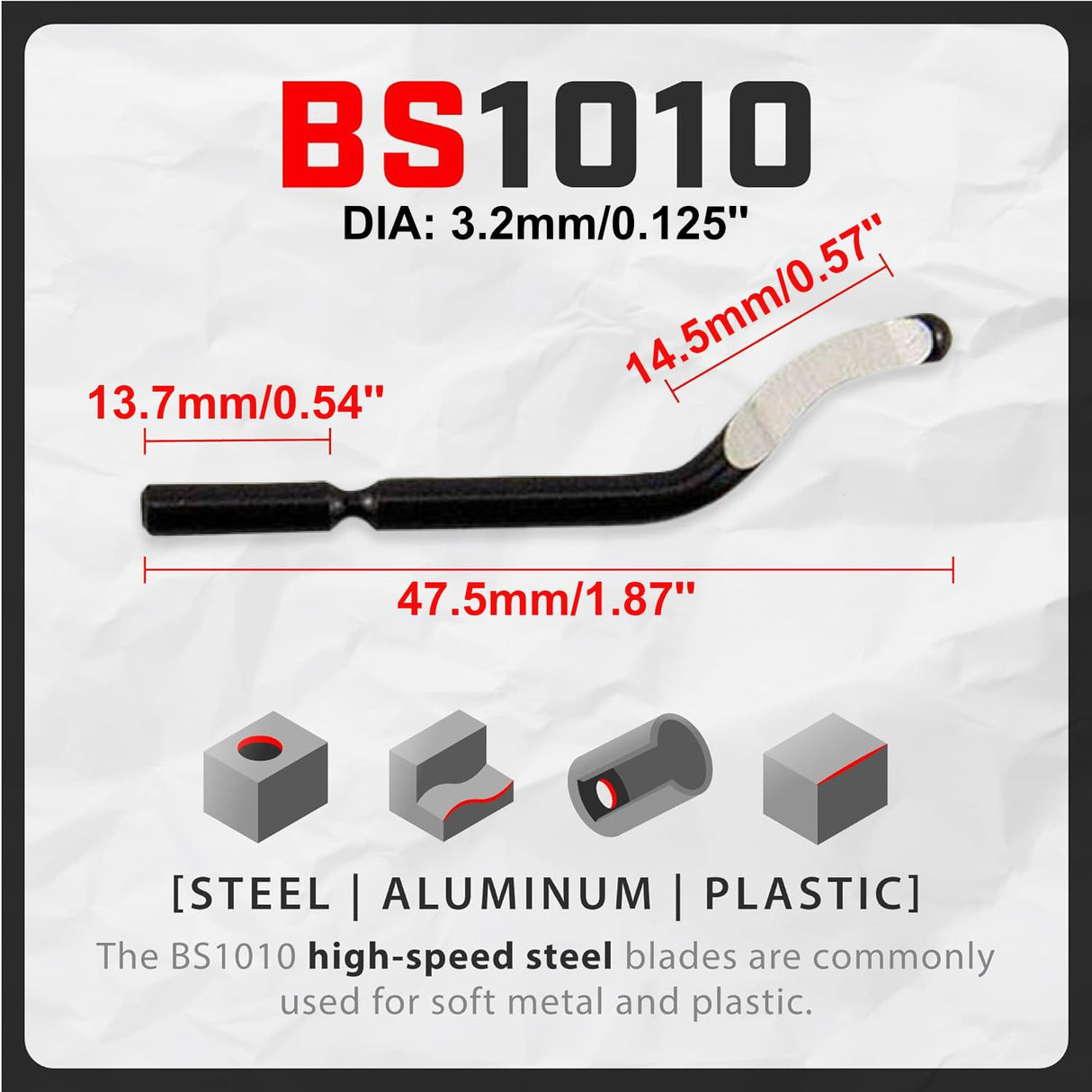 Deburring Tool with 10 HSS Swivel Blades – Reamer for Metal, Plastic, Resin, Copper, PVC, and 3D Printed Parts