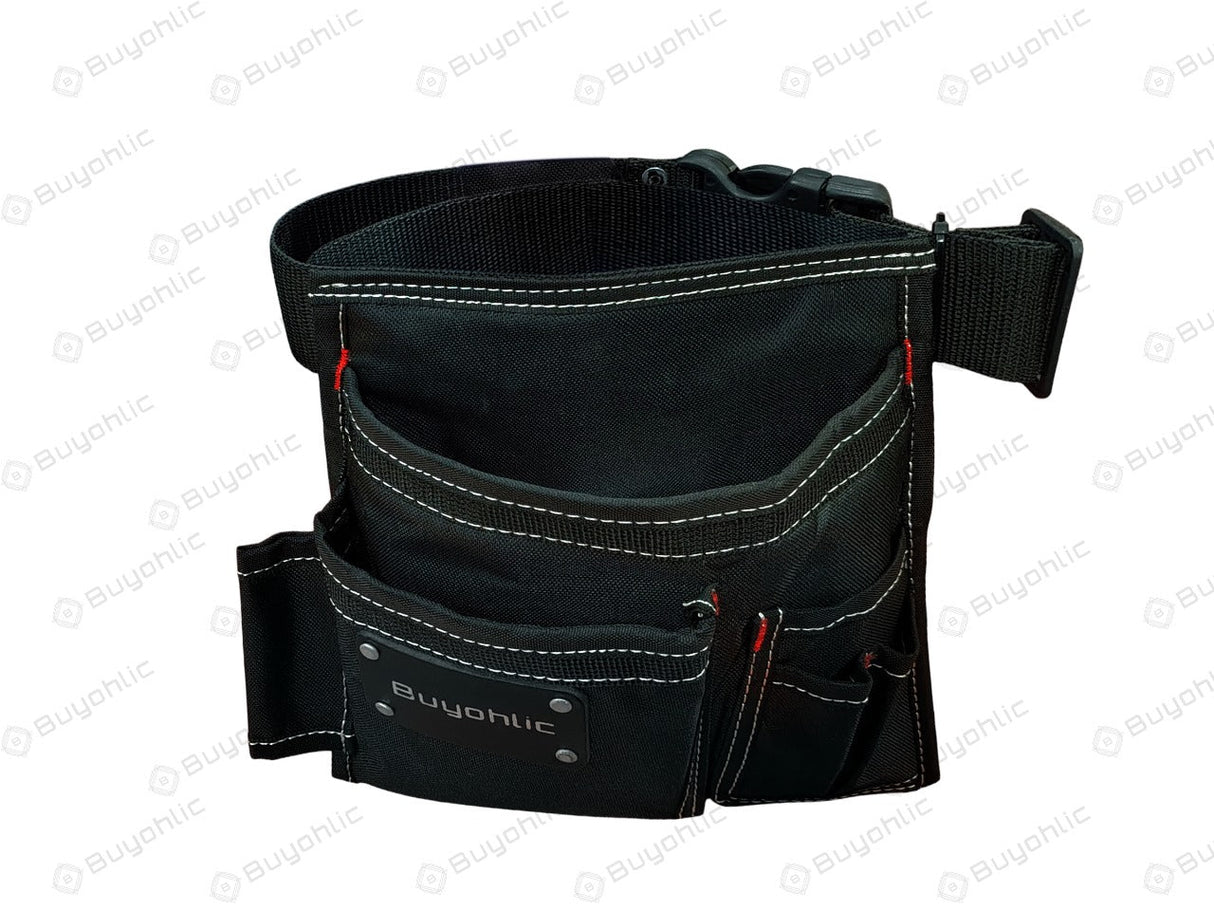 Durable Canvas 5-Pockets Single Side Tool Pouch Bag /Work Apron-Adjustable Belt