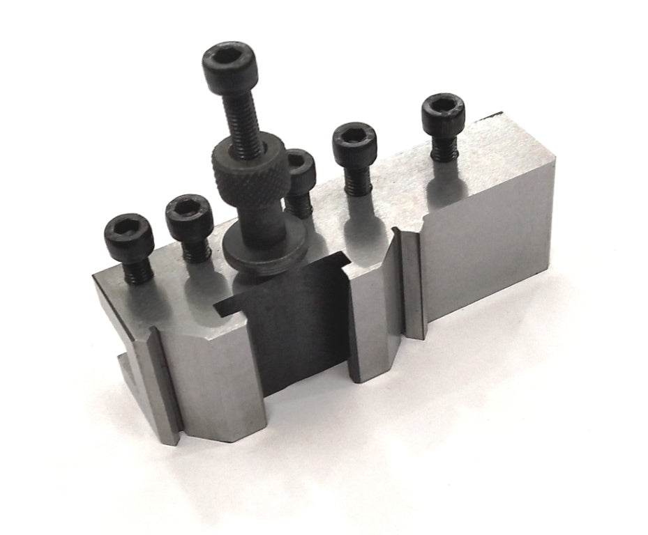 Hardened steel quick change tool post holder for long durability