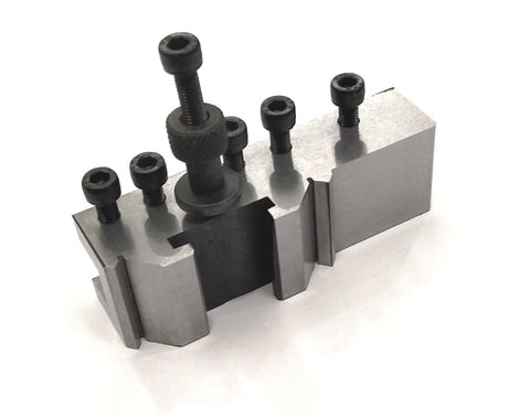 Hardened steel quick change tool post holder for long durability