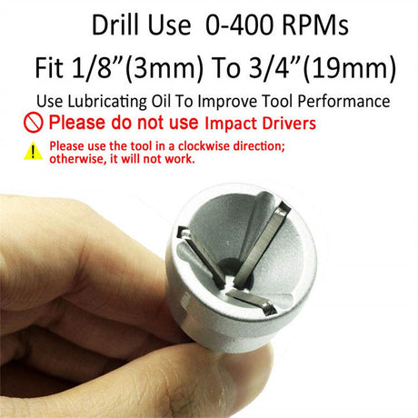 Heavy-Duty Deburring Chamfer Tool with Sharp Tungsten Carbide Blades Remove Burr Tools Quick Release Shank Fits for 1/8"-3/4"(3mm-19mm)